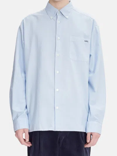 Apc Shirt A. P.c. Men Color Gnawed Blue