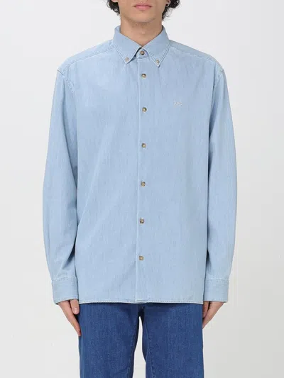 Apc Shirt A. P.c. Men Color Gnawed Blue