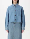 Apc Blue Samantha Denim Overshirt In Denim