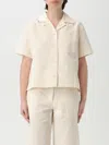 Apc A.p.c. Maeva Short Sleeved Shirt In Ecru