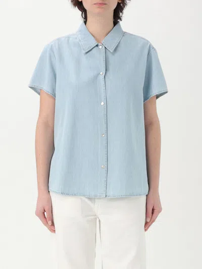 Apc Shirt A. P.c. Woman Color Gnawed Blue