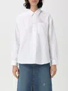 Apc Boyfriend Shirt With Logo In White