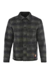 Apc A.p.c. Checked Logo Patch Jacket In Blue
