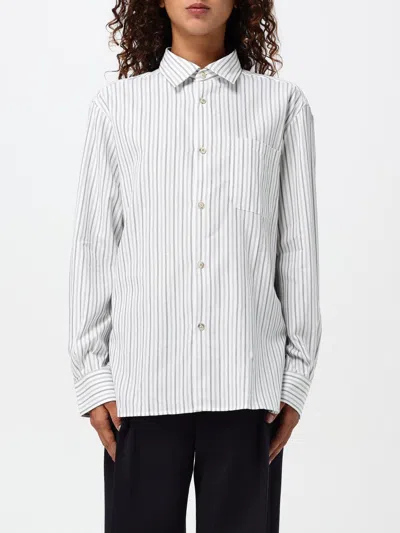 Apc A.p.c. Sela Cotton Shirt In Blau