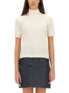 Apc Edie Short-sleeve Sweater In Neutral