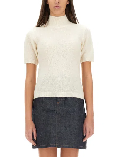 Apc A.p.c. "edie" Knit Top In White