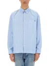 Apc Blue Mateo Logo Shirt