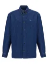 Apc A.p.c. Button-down Denim Shirt With Logo Detail