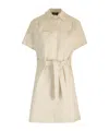 Apc Drew Courte Mini Shirt Dress In Nude