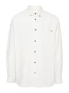 Apc A.p.c. Classic Button-down Shirt With Subtle Logo Detail In White