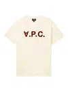 Apc Flocked-logo T-shirt In White