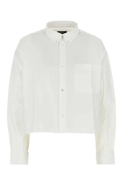 Apc A.p.c. White Oxford Oversize Sophia Shirt