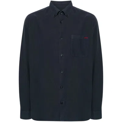 Apc A.p.c. Blue Shirts Men