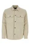 Apc Long Sleeved Buttoned Overshirt In Brown