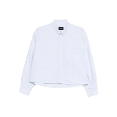 Apc Shirts White, Blue