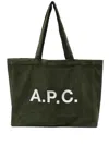 Apc Navy Diane 'rue Madame' Shopping Tote In Kai Forest Green