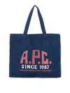 Apc A.p.c. Women Denim Diane Shopping Bag In Lavado Medio