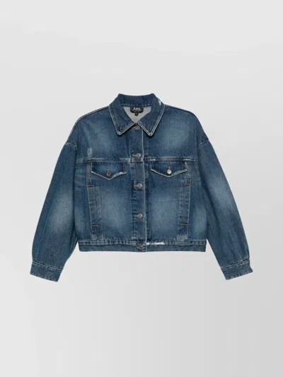 APC SHORT DENIM JACKET CHEST POCKETS