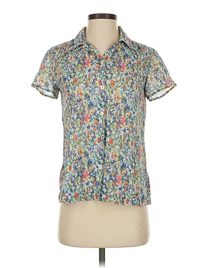 Pre-owned Apc Short Sleeve Blouse In Blue