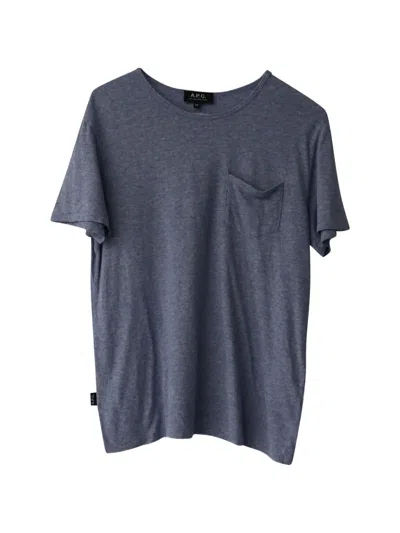 Pre-owned Apc Short-sleeve Chest-pocket T-shirt In Blue