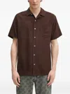 Apc Short-sleeve Pocket Shirt In Brown