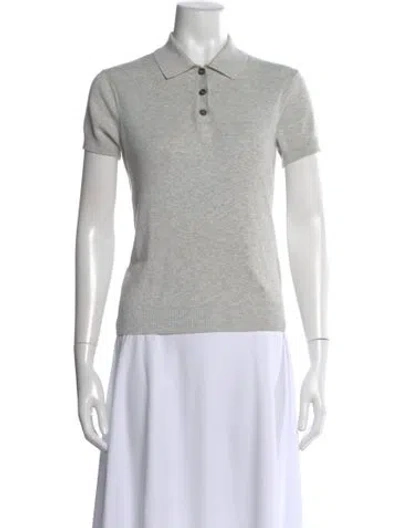 Pre-owned A.p.c. Short Sleeve Polo In Gray