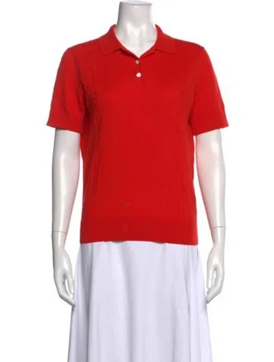 Pre-owned A.p.c. Short Sleeve Polo In Orange