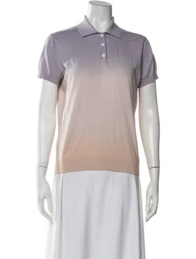 Pre-owned A.p.c. Short Sleeve Polo In Purple