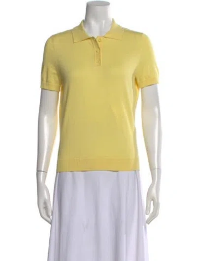 Pre-owned A.p.c. Short Sleeve Polo In Yellow