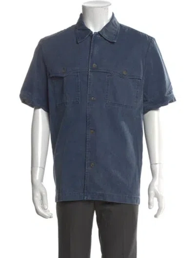 Pre-owned Apc Short Sleeve Shirt In Blue