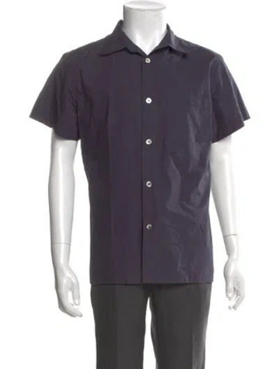 Pre-owned A.p.c. Short Sleeve Shirt In Blue