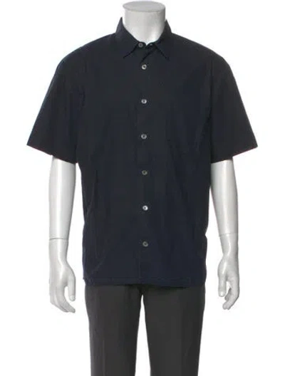 Pre-owned A.p.c. Short Sleeve Shirt In Blue