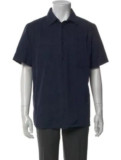 Pre-owned A.p.c. Short Sleeve Shirt In Blue