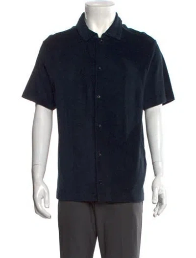 Pre-owned A.p.c. Short Sleeve Shirt In Blue