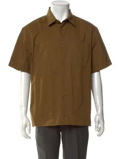Pre-owned A.p.c. Short Sleeve Shirt In Brown