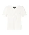 Apc Short-sleeve Tie-front Cardigan In White