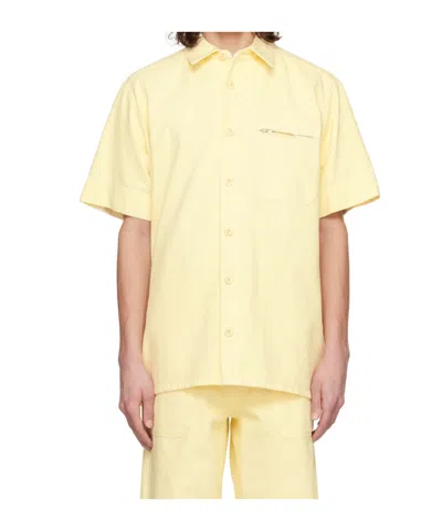 Apc Yellow Nelson Denim Shirt In Dab Light Yellow