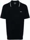 Apc Short-sleeved Polo Shirt In Black