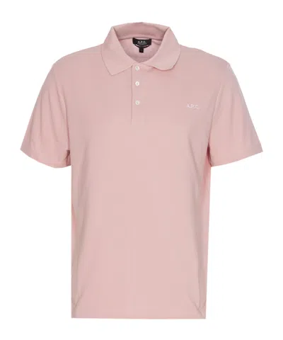 Apc Short-sleeved Polo Shirt In Nude