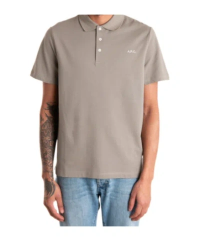 Apc Short-sleeved Polo Shirt In Nude