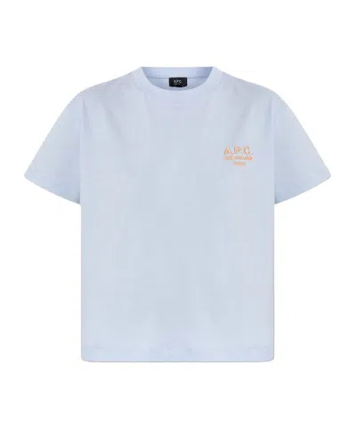 APC A.P.C. LOGO EMBROIDERED CREWNECK T-SHIRT