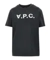 Apc A.p.c. Standard Grand Vpc Cotton T-shirt In Black