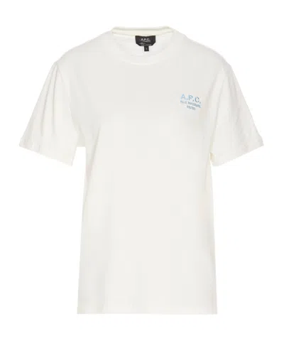 APC A.P.C. LOGO EMBROIDERED CREWNECK T-SHIRT