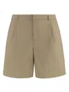 Apc A.p.c. Crew Cotton Bermuda Shorts In Baa Beige
