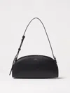 Apc Mini Demi-lune Structured Shoulder Handbag In Black