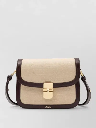 Apc Shoulder Bag Adjustable Strap Gold Tone Hardware In Neutral