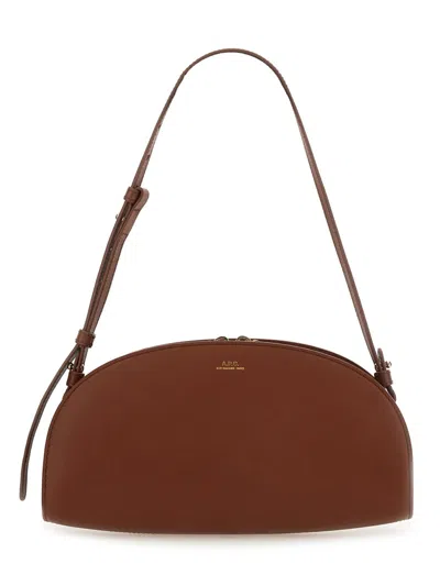 Apc Demi-lune Shoulder Bag One Size Hazelnut In Brown