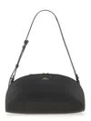 Apc 'demi Lune' Black Shoulder Bag With Embossed Logo On The Front In Gray