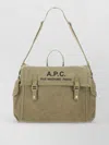 A.p.c. Shoulder Bag Logo Adjustable Strap Top Handle In Green