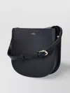 Apc Shoulder Bag With Adjustable Strap And Gold-tone Hardware In Black